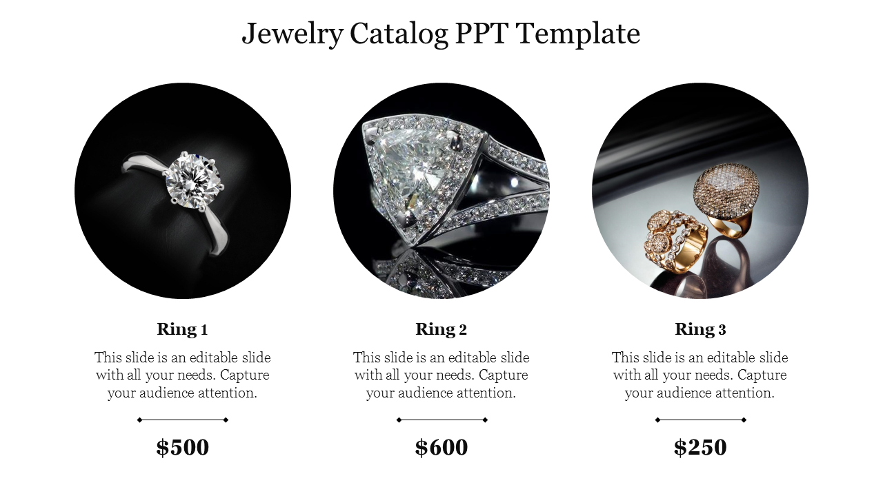 Jewelry catalog ppt template